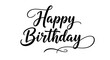 © MDOMAR - Happy birthday calligraphy text isolated on transparent background