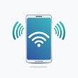 © An - Smartphone wireless connectivity icon illustration symbolizing modern communication