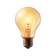 © Majnu - Glowing incandescent light bulb with visible filament on a black background graphic design