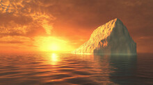 Deoze Golden Iceberg In The Arctic Twilig Free Stock Photo - Public Domain ...