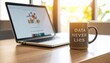 © Paniti - Coffee Cup with Data Never Lies Quote Beside Laptop on Wooden Table