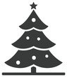 © Ганна Мрачківська - Stylized Christmas Tree Graphic Icon with Star and Ornaments Holiday Season Decorations