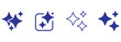 © dream destination888 - Generated AI icons set. AI star symbol with a pointed and rounded tip. AI logotype. Artificial intelligence concept. Icon element for app and web. Vector Illustration Design. eps 10