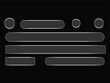 © Sharmin - Vector art of set of dark gray user interface elements with glowing edges on a for app and web design projects
