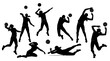 © MDMAHAMUDUL HASAN - Dynamic silhouettes of volleyball players in action showing spiking serving diving and jumping during a match