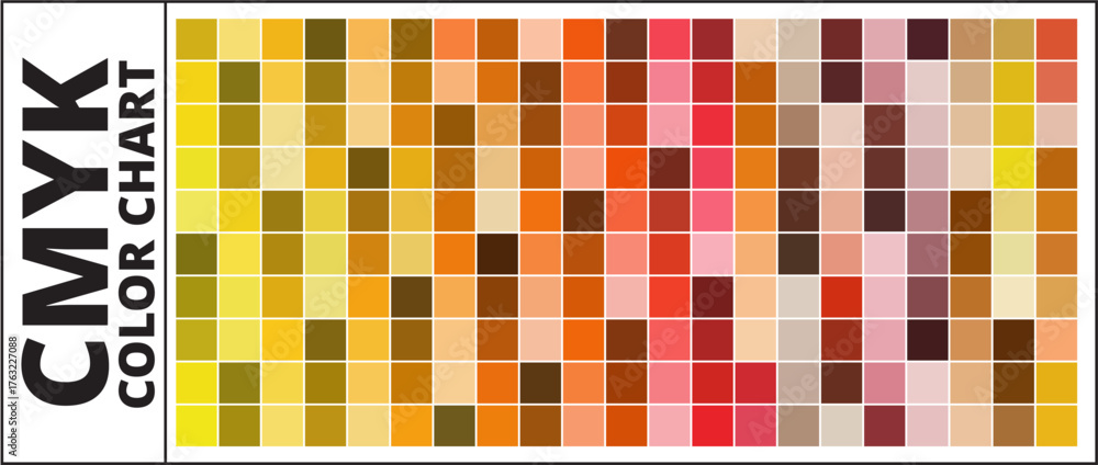 Yellow Color Bridge Coated CMYK. Color Chart. Print Test Page. CMYK ...