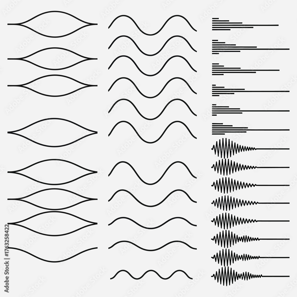Abstract Representation of Sound Waves and Amplitude Modulation A ...