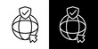 © Tifany - Secure Globe and Cursor Icon Representing Internet Safety and Online Protection