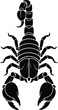 © Tamjida Alam - Silhouette of a scorpion arachnid with prominent claws vector illustration