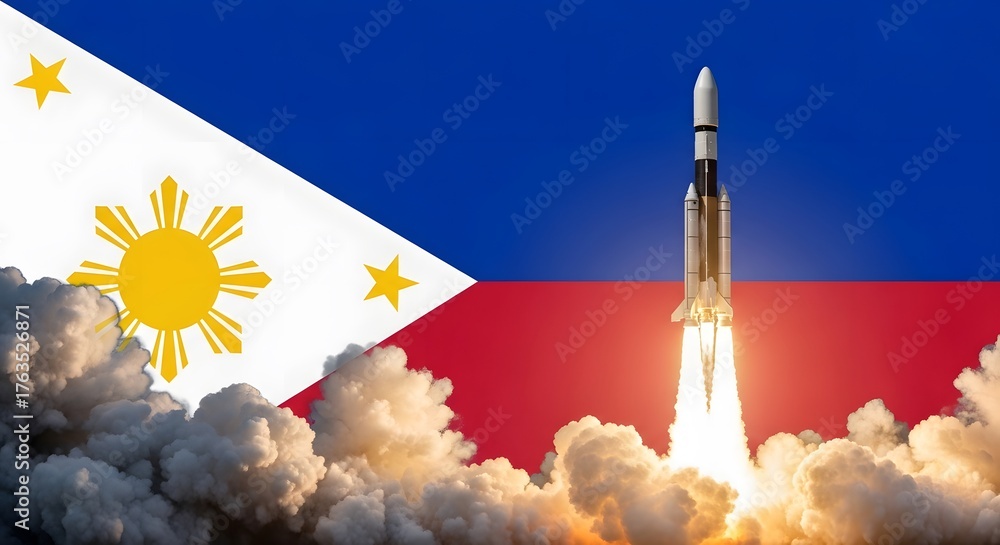 Philippines Rocket Launch – National Aerospace Strength Stock Photo ...
