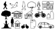 © Handrey - Hand drawn vector illustration of everyday life elements, perfect for coloring books
