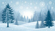 © Angellacelin - Peaceful snowy winter forest with pine trees and falling snowflakes, ideal for seasonal backgrounds, holiday cards, winter-themed web design, landscape illustrations, digital decor