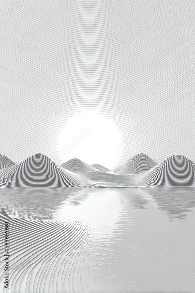 Experience tranquility with calming minimalist wave designs, perfect ...