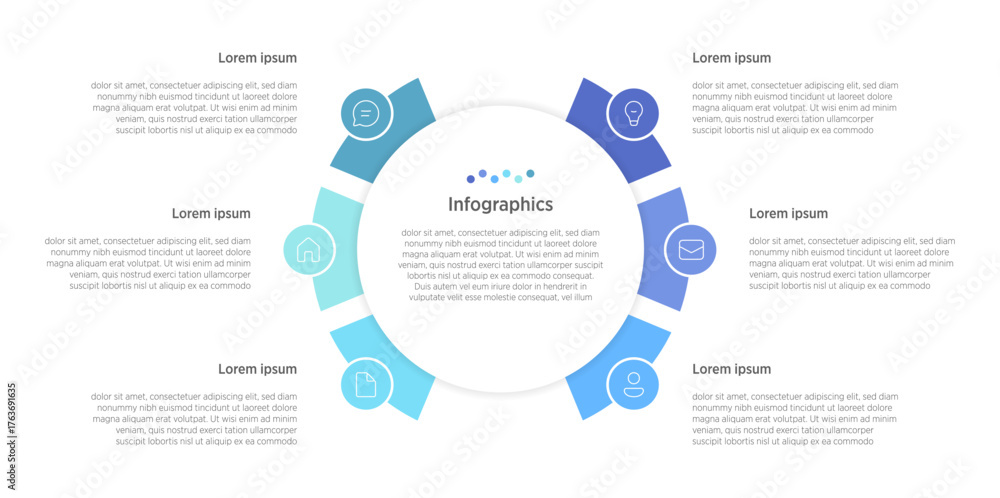 timeline infographic 6 vector hd images, 6 circle data... This vibrant vector infographic showcases a 6-step rounded timeline ...