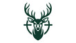 © Zohura - Majestic stag head logo with crosshairs symbolizing precision and nature vector
