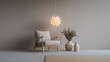 © Iis - Minimalist Scandinavian interior with a Christmas star lamp