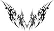 © 7AM - Abstract neo tribal element. Neo tribal shape. Aesthetic y2k cyber gothic style. Vector illustration.