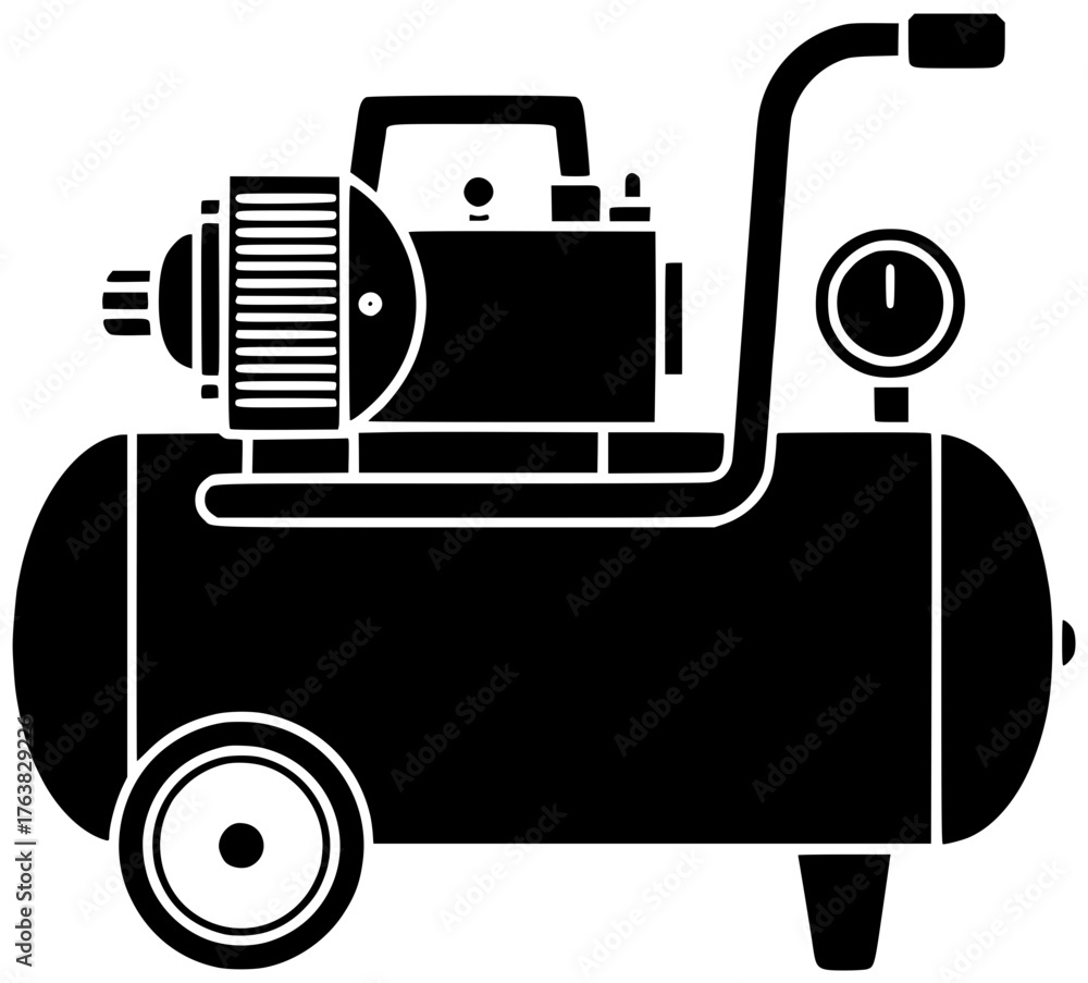 compressor illustration technology silhouette water logo industry icon ...