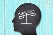 © ytemha34 - Bias and facts concept in the human brain. Critical thinking.