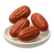 © IMRAN - Dates on Plate Isolated on White Background
