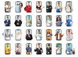 © Pixel-Shot - Set of people of different professions on screens of big mobile phones against white background