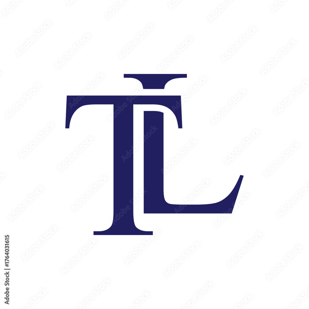 initial letter tl logo design vector with serif font for law firm Stock ...
