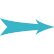 © meira - Bright Teal Arrow Pointing Right on a Clean White Background Representing Direction Forward Movement and Progress