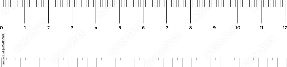 Mm Graduated Ruler Ruler scale with markings and numbers in Inch centimeters and ...