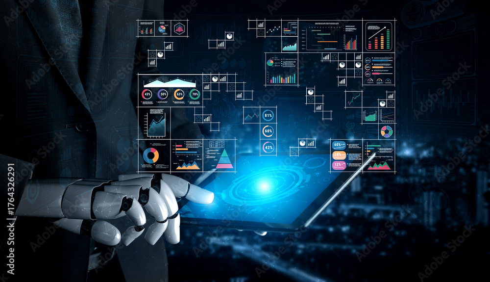 An AI powered big data visualization and business analytics grid. A ...