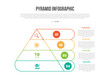© maslakhatul - pyramid base shape infographics template diagram with simple triangle with long round rectangle expansion with 4 point step creative simple flat outline