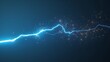 © Future Vision - Streaming electric-blue energy beam across void, emitting arcs, orange-gold sparks and particles