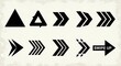 © King - Set of arrow icons simple black glyph vector design for user interface and navigation