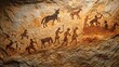 © Thanyaporn - Ancient Cave Art Depicting Early Human Life and Animal Hunting Scenes