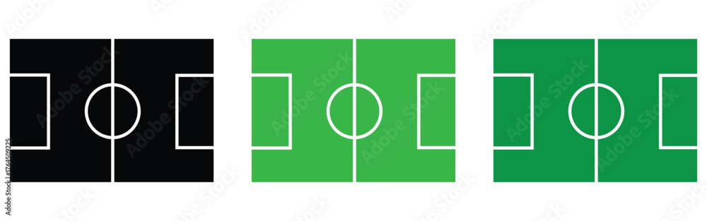 Vektor Football and Soccer Field Vector Illustration – Green and ...