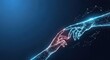 © Moon Guy - Digital hands reaching with glowing energy connection