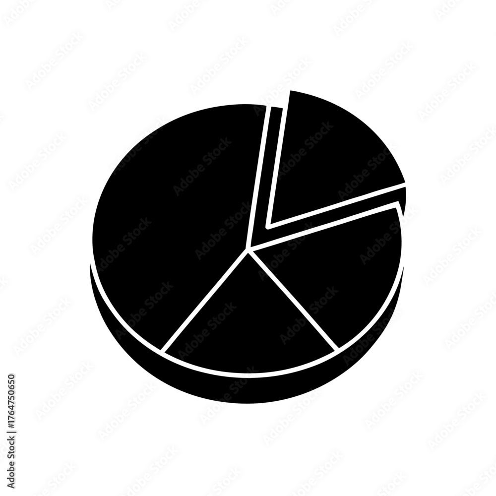 Dynamic pie chart showing market share analysis for strategic business planning and investment decisions