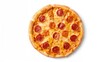 © vxnaghiyev - Sliced pizza topped with pepperoni on a plain white surface