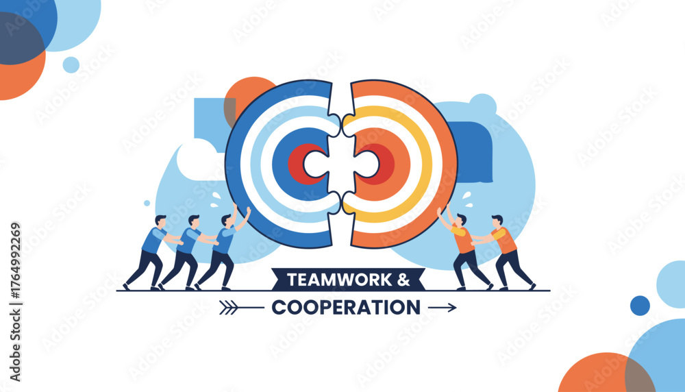 Vivid vector illustration depicting the powerful connection and synergy ...