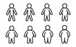 © MOHAMMAD - Body Type Silhouette Collection Different Weight Skinny Plump Character Icon