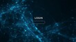 © Farah - Secure digital login screen with dynamic glowing network connections, representing data access and cybersecurity for technology interfaces