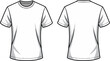 © Zeeshan - White t shirt template front and back view blank mockup for print design apparel fashion