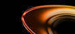 © Noy - Abstract Glowing Orange Metallic Shape, Futuristic 3D Liquid Form on Dark Background