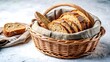 © MOSTMONIRA - Wicker basket filled with sliced artisan bread on a rustic surface