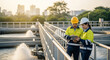 © Aksaka - Industrial Engineers Inspecting Water Treatment Plant Outdoor