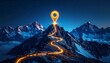 © Rosdiana - Glowing Path to Mountain Peak Symbolizing Success
