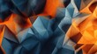 © muh - Geometric abstraction of orange and blue polygonal shapes
