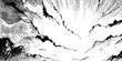 © annetdebar - Dynamic black and white manga explosion scene with energetic comic effect