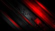 © Raffaza - Dynamic abstract streaks of red and gray with textured gritty elements on a black background