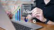 © Supapich - Businessman using data analysis dashboard online advertisement digital marketing in social media campaign platform performance business strategy
