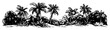 © Kaz - dense tropical palm grove landscape illustration